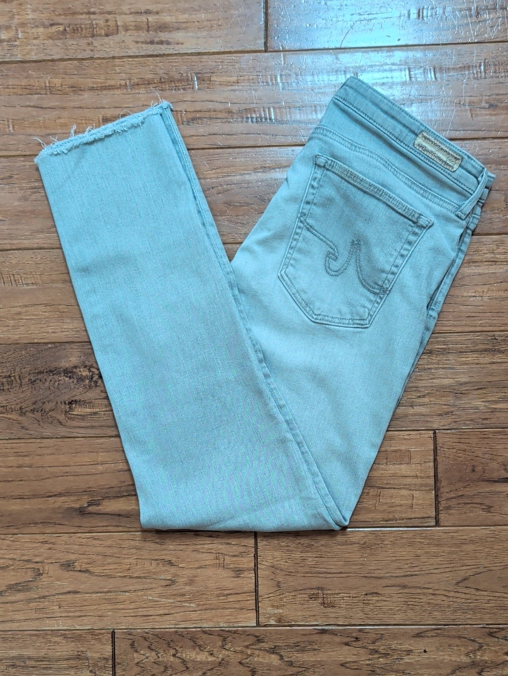 Ag Adriano Goldschmied Light Gray Skinny Jeans